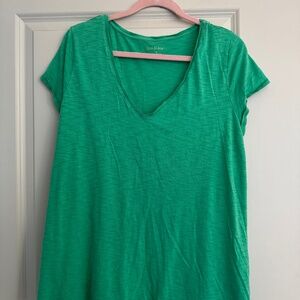 Lilly Pulitzer - Etta V-neck T-shirt - Kelly Green - XL  Slub cotton.